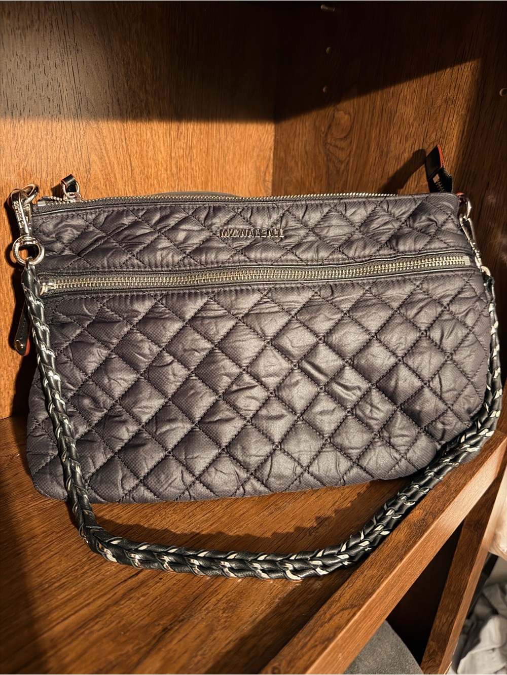 MZ WALLACE Quilted Crossbody Bag in black